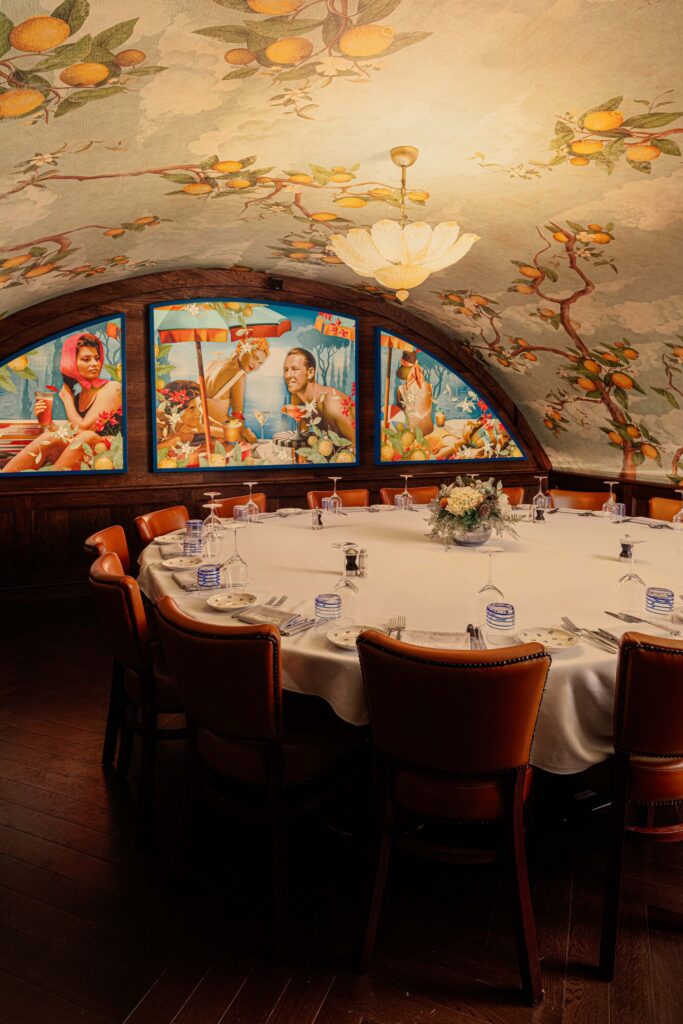 amalfi room private dining in covent garden
