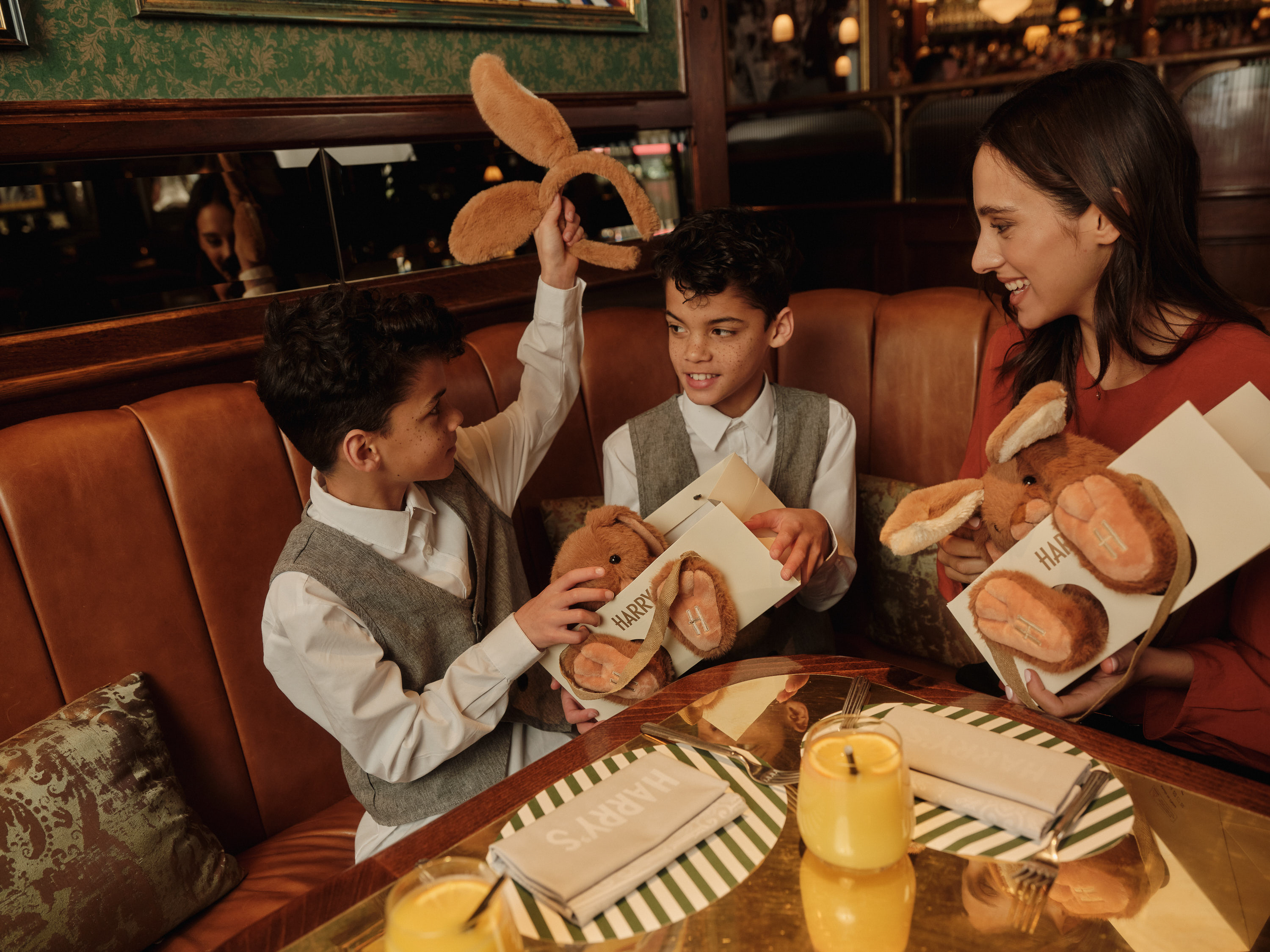 boys enjoying easter at harry's