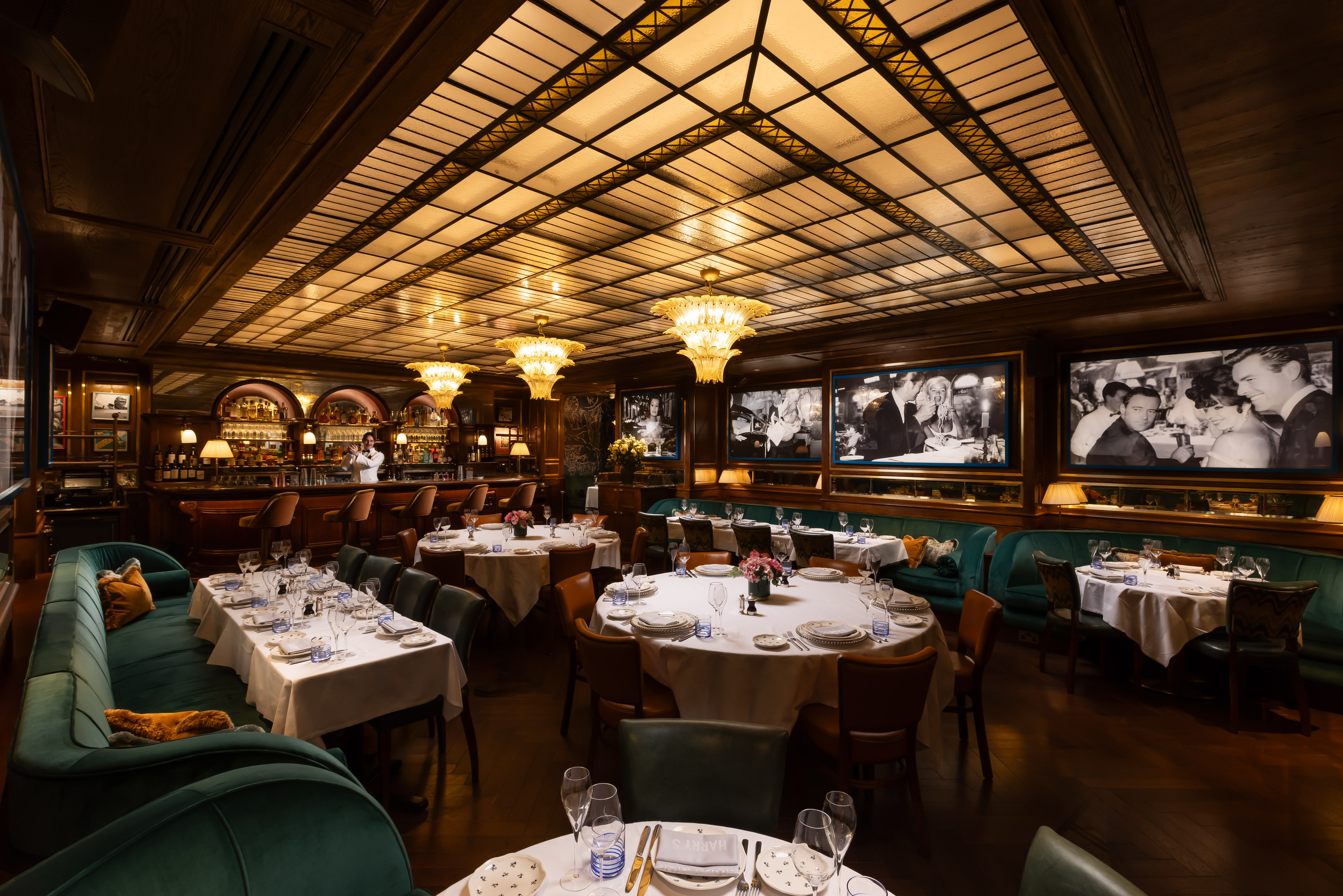 striking private room set up at Harry's covent garden