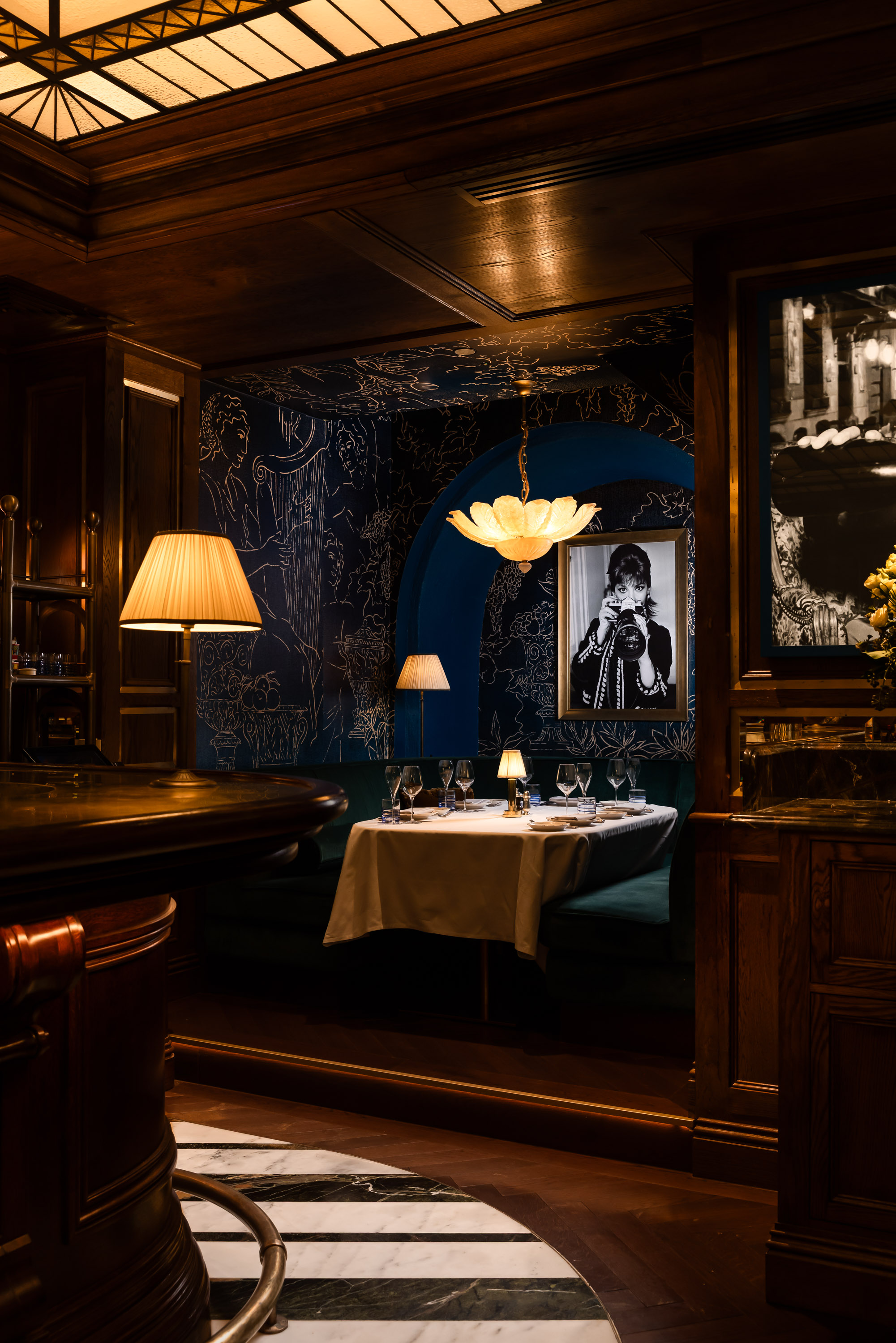 quiet space in a private dining room